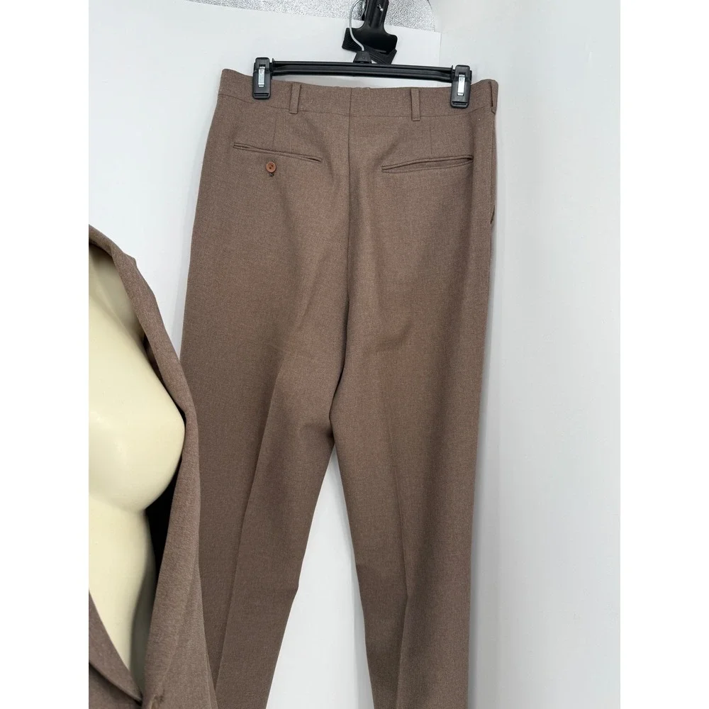 Vtg‎ 70s Johnny Carson 3-Piece Suit Tan/Beige Blazer Vest Pants Union Made